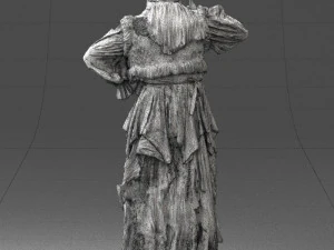 000512 Old Village Woman Character Traditional Costume Witch 3d print ready 3D Print Model