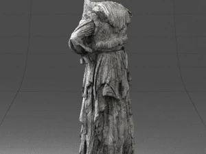 000512 Old Village Woman Character Traditional Costume Witch 3d print ready 3D Print Model