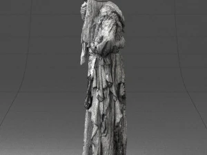 000512 Old Village Woman Character Traditional Costume Witch 3d print ready 3D Print Model