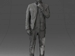 000554 Stylish Man in Leather Jacket Casual Male Character 3D Model
