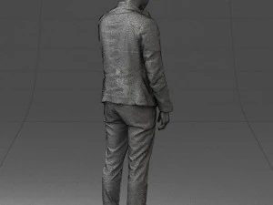 000554 Stylish Man in Leather Jacket Casual Male Character 3D Model