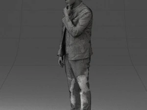 000554 Stylish Man in Leather Jacket Casual Male Character 3D Model