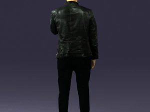 000554 Stylish Man in Leather Jacket Casual Male Character 3d print ready 3D Print Model