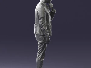 000554 Stylish Man in Leather Jacket Casual Male Character 3d print ready 3D Print Model