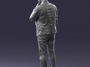 000554 Stylish Man in Leather Jacket Casual Male Character 3d print ready 3D Print Model