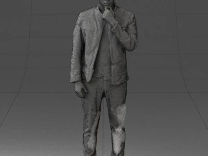 000554 Stylish Man in Leather Jacket Casual Male Character 3d print ready 3D Print Model