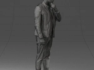000554 Stylish Man in Leather Jacket Casual Male Character 3d print ready 3D Print Model