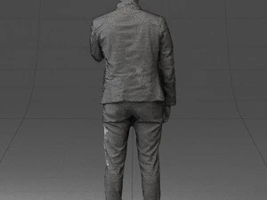 000554 Stylish Man in Leather Jacket Casual Male Character 3d print ready 3D Print Model