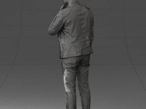 000554 Stylish Man in Leather Jacket Casual Male Character 3d print ready 3D Print Model