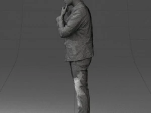 000554 Stylish Man in Leather Jacket Casual Male Character 3d print ready 3D Print Model