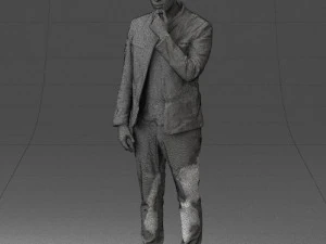 000554 Stylish Man in Leather Jacket Casual Male Character 3d print ready 3D Print Model