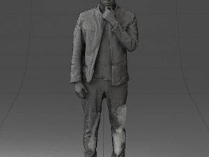 000554 Stylish Man in Leather Jacket Casual Male Character 3d print ready 3D Print Model
