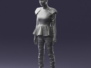 woman in black dress 0223 Modelo 3D