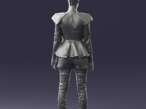 woman in black dress 0223 3d print ready Modello di stampa 3D