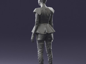 woman in black dress 0223 3d print ready Modello di stampa 3D