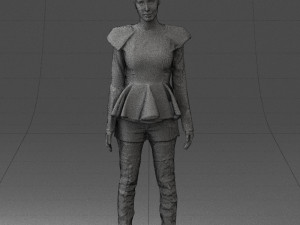 woman in black dress 0223 3d print ready Modello di stampa 3D