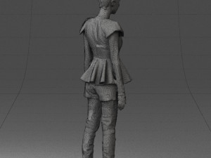 woman in black dress 0223 3d print ready Modello di stampa 3D
