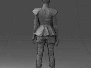 woman in black dress 0223 3d print ready Modello di stampa 3D