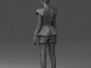 woman in black dress 0223 3d print ready Modello di stampa 3D