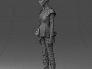 woman in black dress 0223 3d print ready Modello di stampa 3D