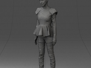 woman in black dress 0223 3d print ready Modello di stampa 3D