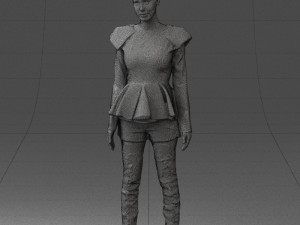 woman in black dress 0223 3d print ready Modello di stampa 3D