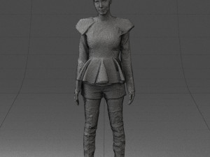 woman in black dress 0223 3d print ready Modello di stampa 3D