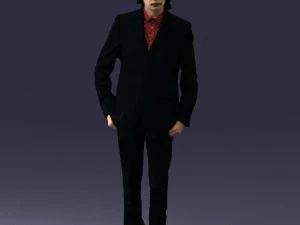 man in black dress 0224 3D Model