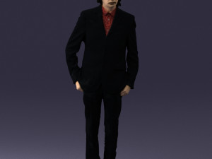 man in black dress 0224 3D Model