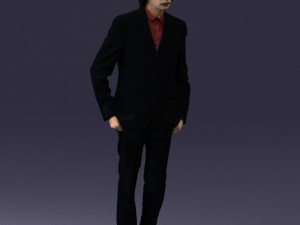 man in black dress 0224 3D Model