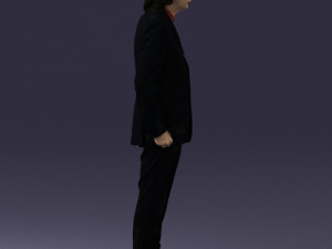 man in black dress 0224 3D Model