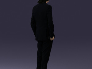 man in black dress 0224 3D Model