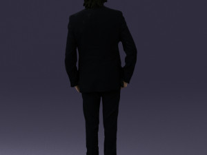 man in black dress 0224 3D Model