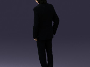 man in black dress 0224 3D Model