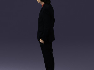 man in black dress 0224 3D Model