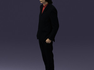 man in black dress 0224 3D Model