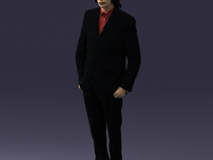 man in black dress 0224 3D Model