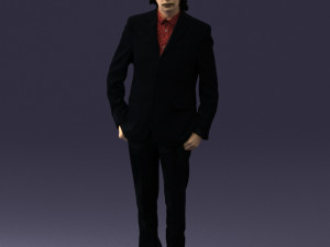 man in black dress 0224 3D Model