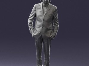 man in black dress 0224 3D Model