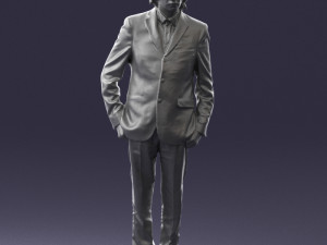 man in black dress 0224 3D Model
