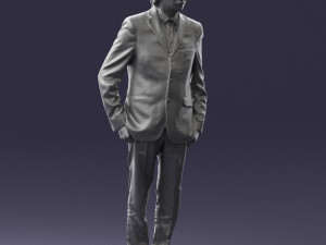 man in black dress 0224 3D Model