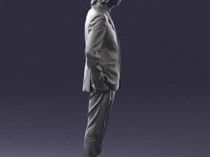 man in black dress 0224 3D Model