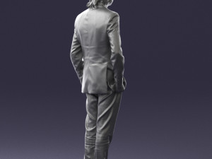 man in black dress 0224 3D Model