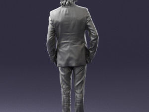man in black dress 0224 3D Model