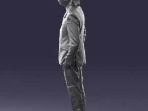 man in black dress 0224 3D Model