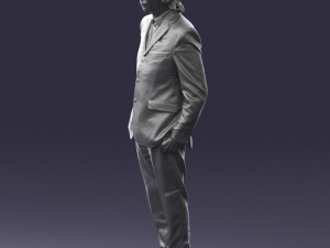 man in black dress 0224 3D Model