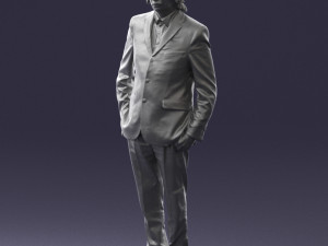 man in black dress 0224 3D Model