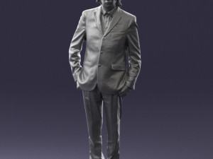 man in black dress 0224 3D Model
