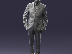 man in black dress 0224 3D Model