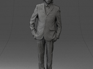 man in black dress 0224 3D Model